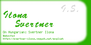 ilona svertner business card